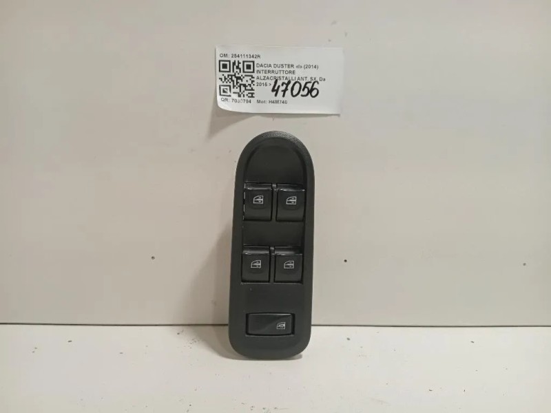 Interruttore Alzacristalli ANT SX 254111342R Dacia Duster I 2014