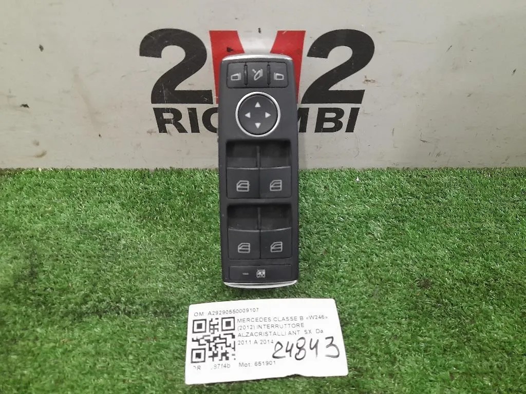 Interruttore Alzacristalli ANT SX A1669054400 Mercedes Classe B W246 2012