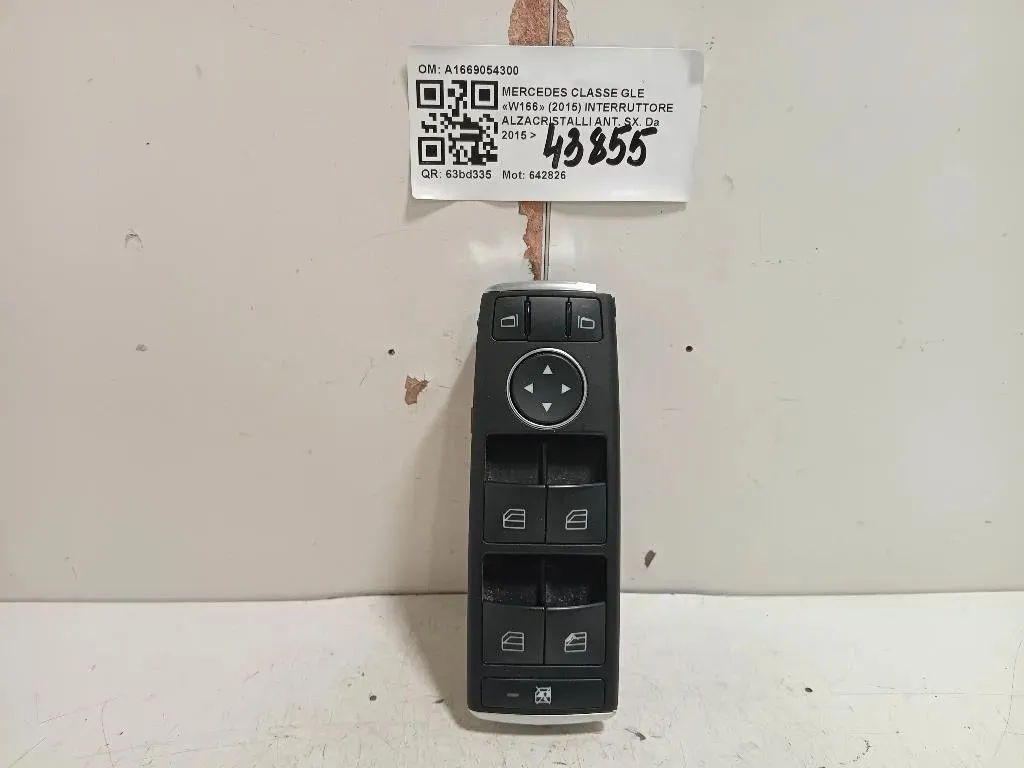 Interruttore Alzacristalli ANT SX A1669054300 Mercedes Classe GLE W166 2015