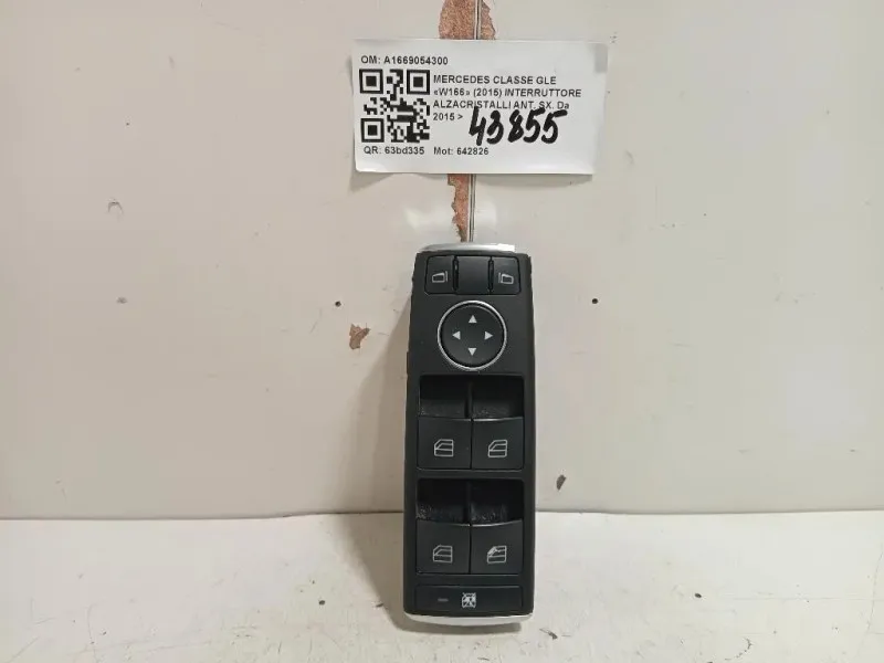 Interruttore Alzacristalli ANT SX A1669054300 Mercedes Classe GLE W166 2015