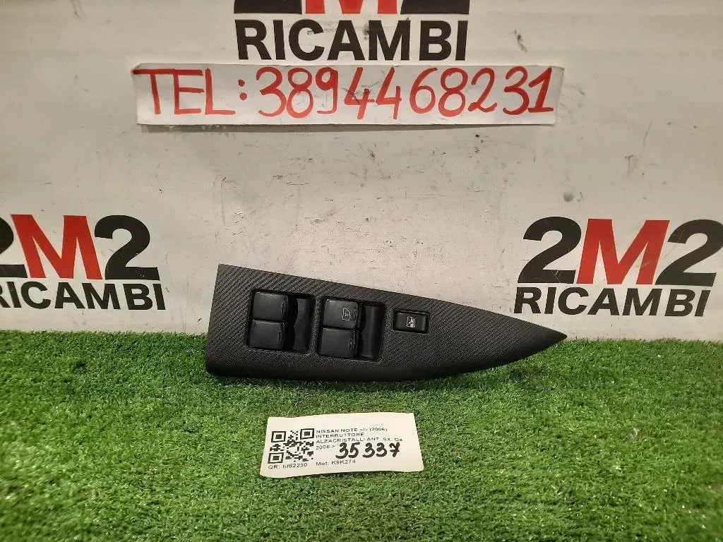 Interruttore Alzacristalli ANT SX 254019U10B Nissan NOTE I 2006