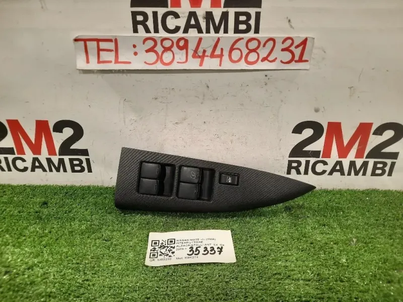 Interruttore Alzacristalli ANT SX 254019U10B Nissan NOTE I 2006