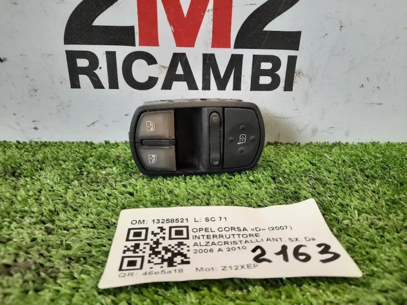 Interruttore Alzacristalli ANT SX 13258521 Opel Corsa D 2007