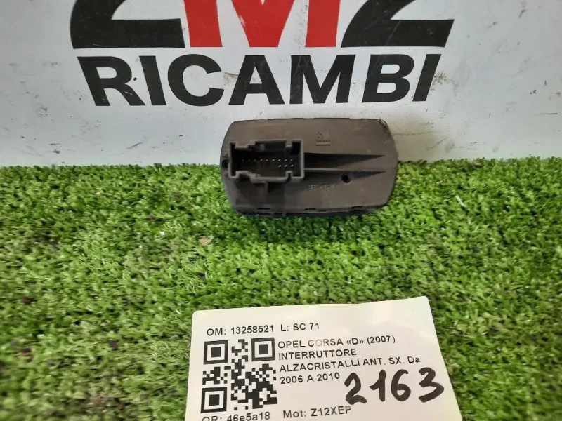Interruttore Alzacristalli ANT SX 13258521 Opel Corsa D 2007