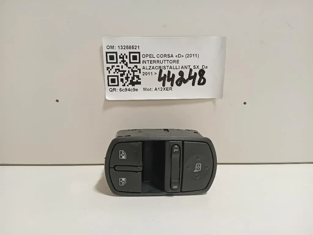 Interruttore Alzacristalli ANT SX 13258521 Opel Corsa D 2011