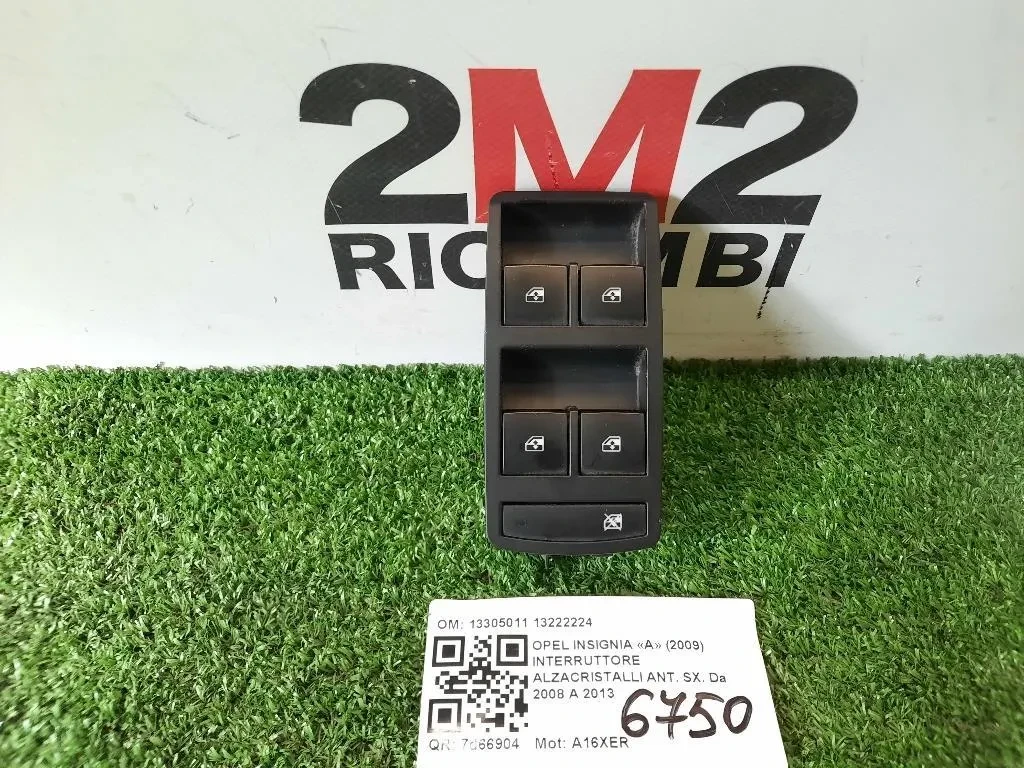 Interruttore Alzacristalli ANT SX 13305011 13222224 Opel Insignia A 2009
