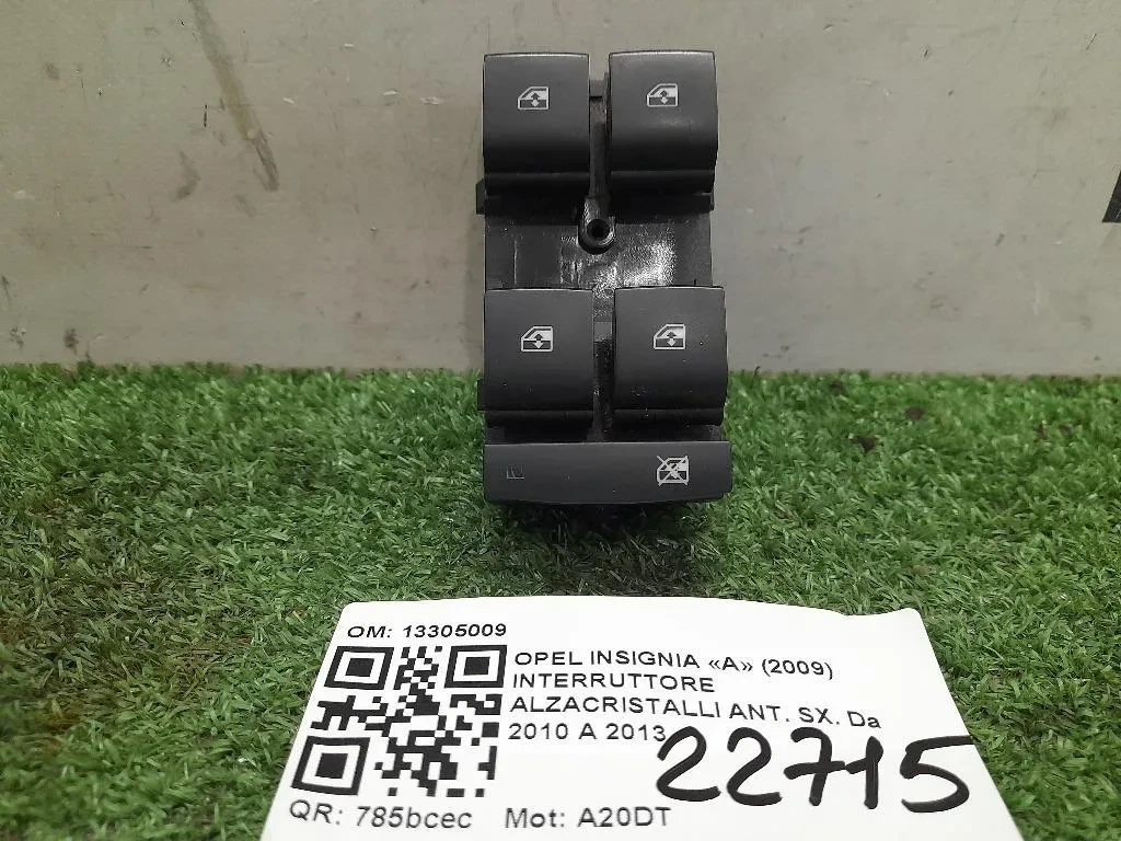Interruttore Alzacristalli ANT SX 13305009 Opel Insignia A 2009