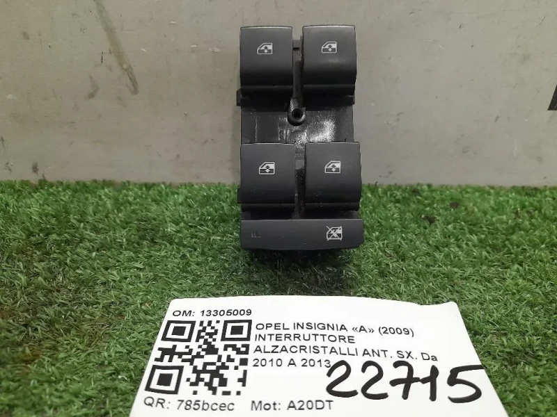 Interruttore Alzacristalli ANT SX 13305009 Opel Insignia A 2009
