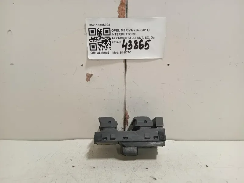 Interruttore Alzacristalli ANT SX 13305003 Opel Meriva B 2014