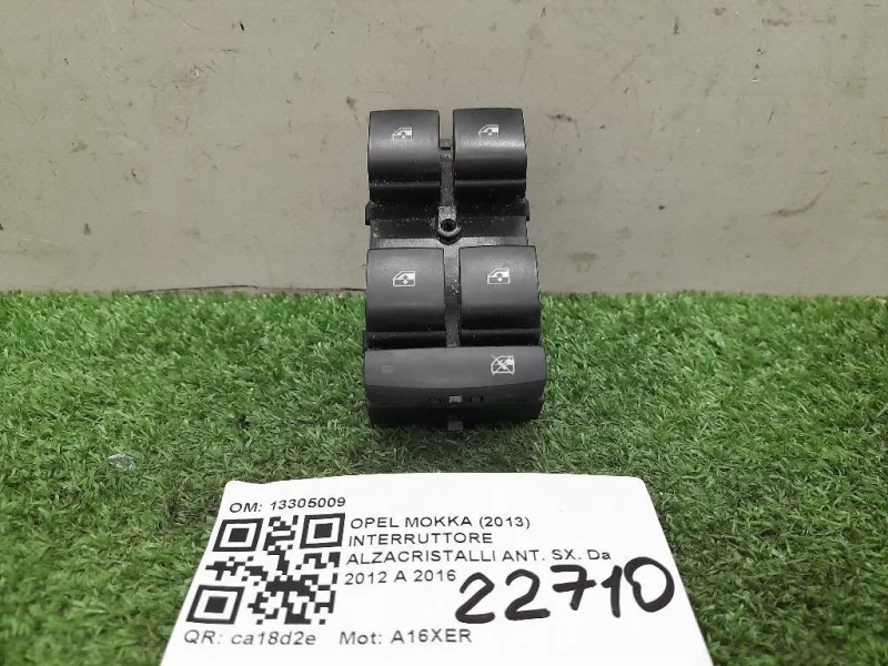 Interruttore Alzacristalli ANT SX 13305009 Opel Mokka 2013