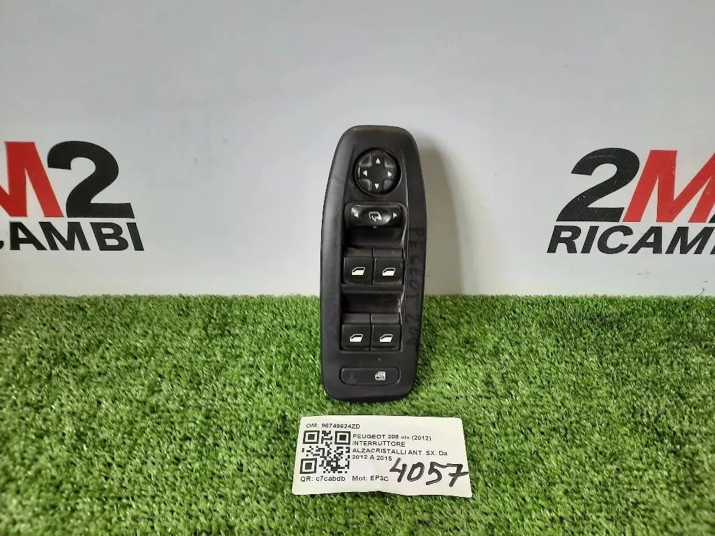 Interruttore Alzacristalli ANT SX 96749624ZD Peugeot 208 I 2012