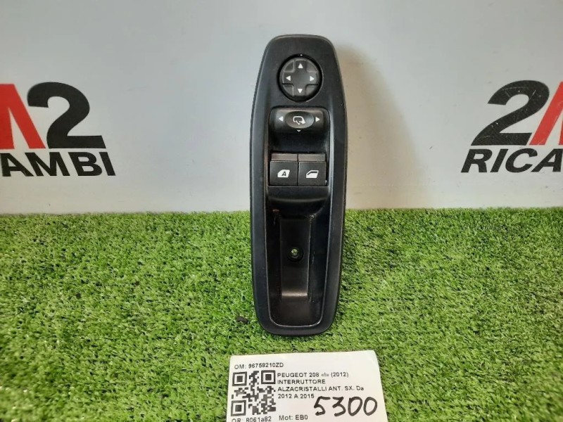 Interruttore Alzacristalli ANT SX 96758210ZD Peugeot 208 I 2012
