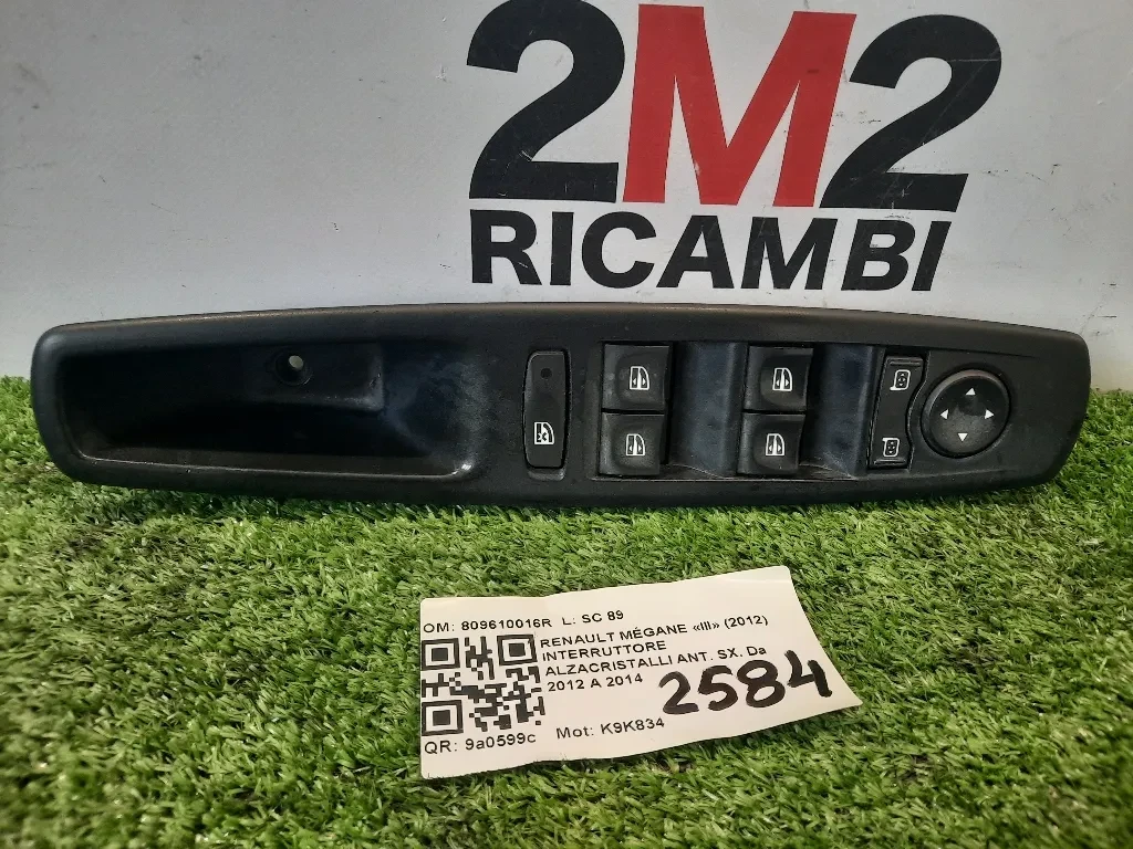 Interruttore Alzacristalli ANT SX 809610016R Renault Mégane III 2012