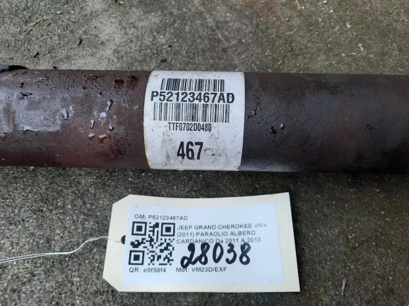 Paraolio Albero Cardanico P52123467AD Jeep Grand Cherokee IV 2011