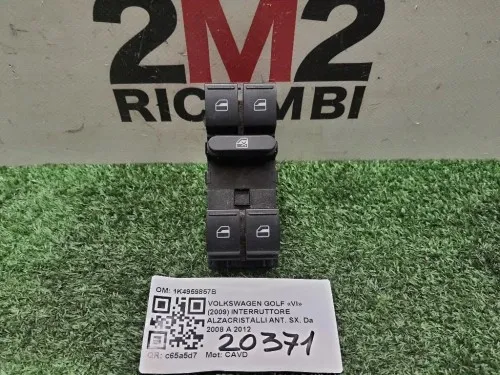 Interruttore Alzacristalli ANT SX 1K4959857B Volkswagen GOLF VI 2009