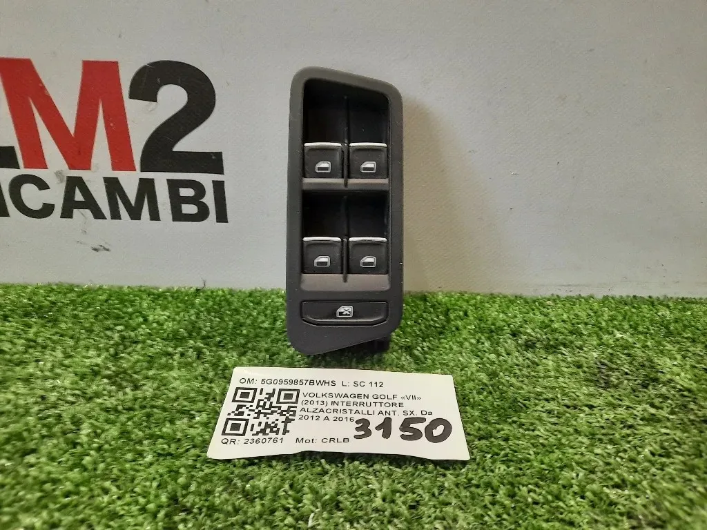 Interruttore Alzacristalli ANT SX 5G0959857BWHS Volkswagen GOLF VII 2013