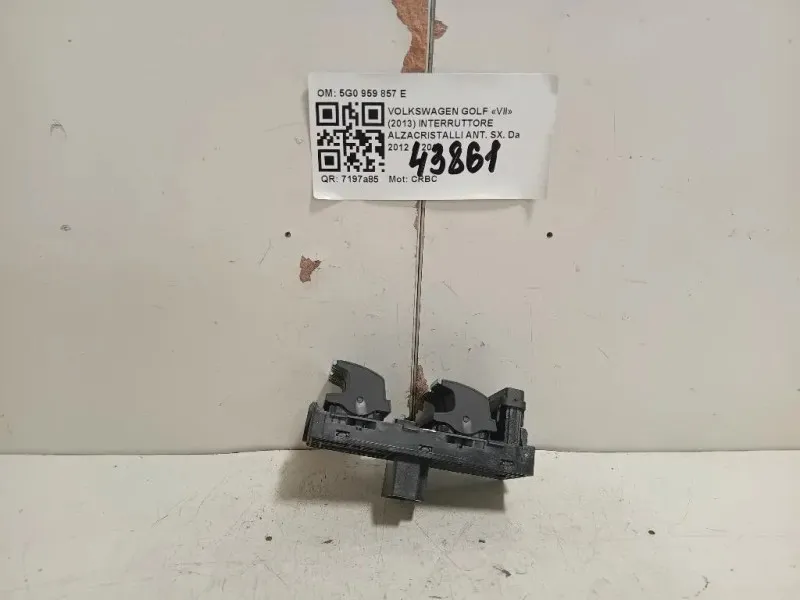 Interruttore Alzacristalli ANT SX 5G0959857E PULSANTIERA Volkswagen GOLF VII 2013