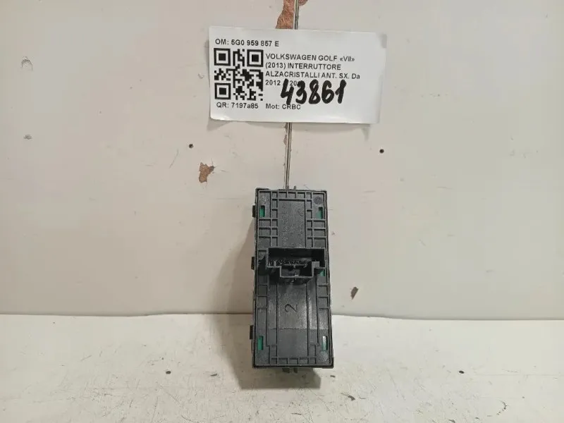 Interruttore Alzacristalli ANT SX 5G0959857E PULSANTIERA Volkswagen GOLF VII 2013