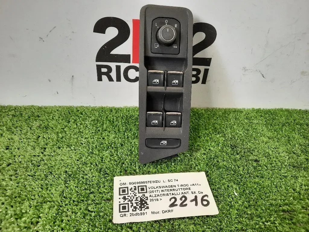 Interruttore Alzacristalli ANT SX 5G0959857EWZU Volkswagen T-roc 2017