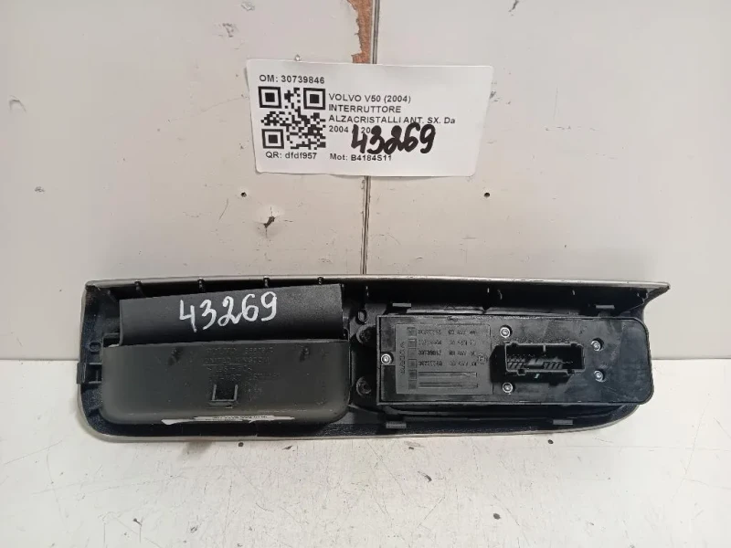 Interruttore Alzacristalli ANT SX 30739846 Volvo V50 2004