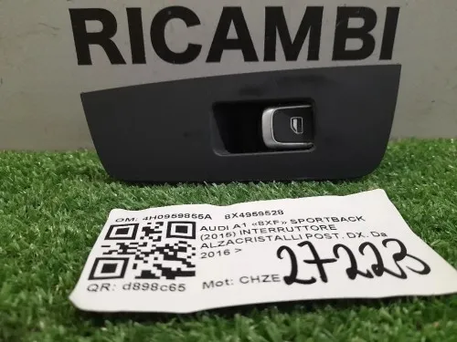 Interruttore Alzacristalli POST DX 4H0959855A 8X4959528 Audi A1 8XF Sportback 2015