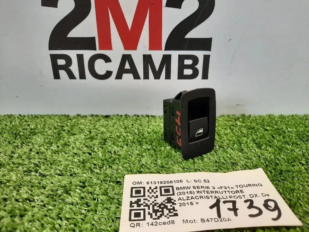 Interruttore Alzacristalli POST DX 61319208106 Bmw Serie 3 F31 Touring 2015