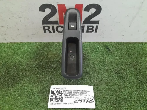 Interruttore Alzacristalli POST DX 98007337ZD Citroen C4 Grand Picasso II 2016
