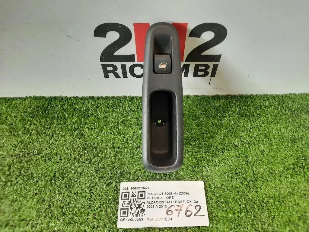 Interruttore Alzacristalli POST DX 96652794ZD Peugeot 3008 I 2009