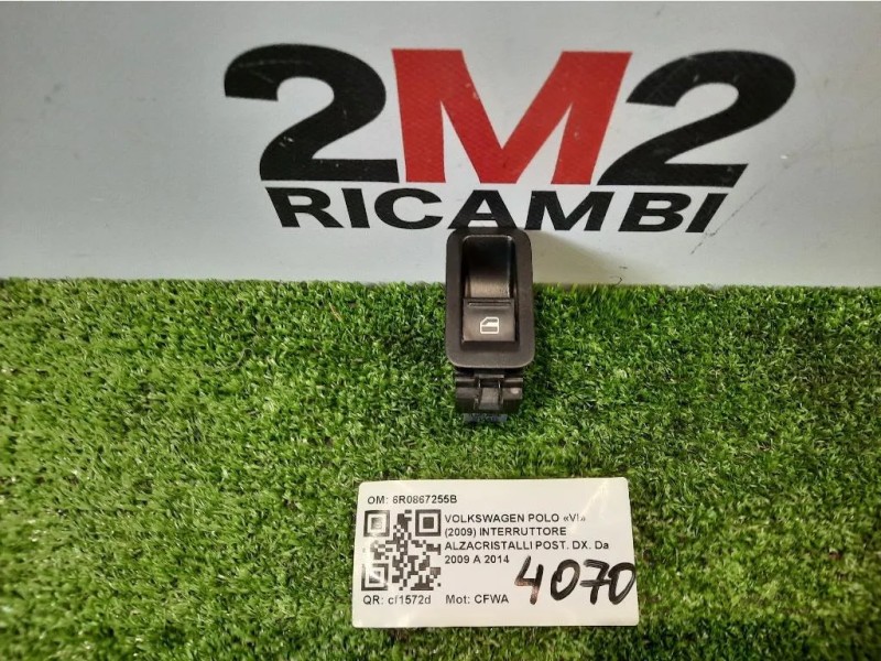 Interruttore Alzacristalli POST DX 6R0867255B Volkswagen POLO VI 2009