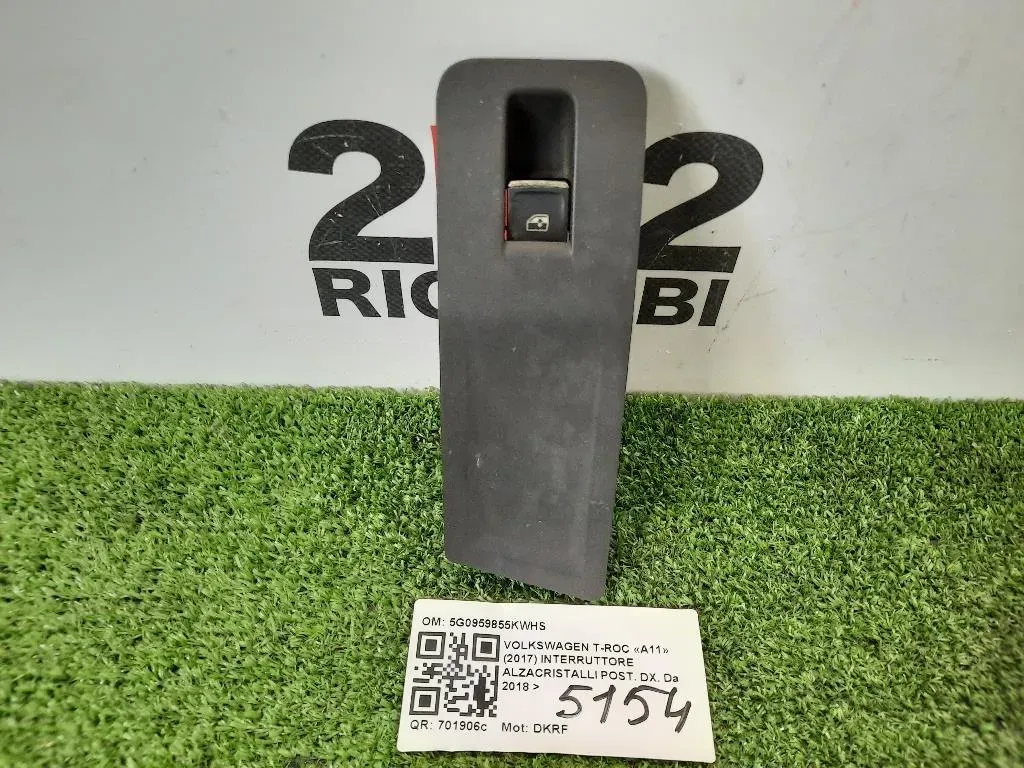 Interruttore Alzacristalli POST DX 5G0959855KWHS ALZAVETRO Volkswagen T-roc 2017