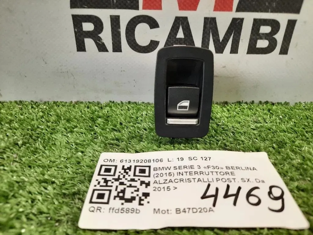 Interruttore Alzacristalli POST SX 61319208106 Bmw Serie 3 F30 Berlina 2015