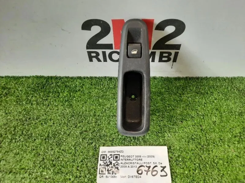 Interruttore Alzacristalli POST SX 96652794ZD Peugeot 3008 I 2009