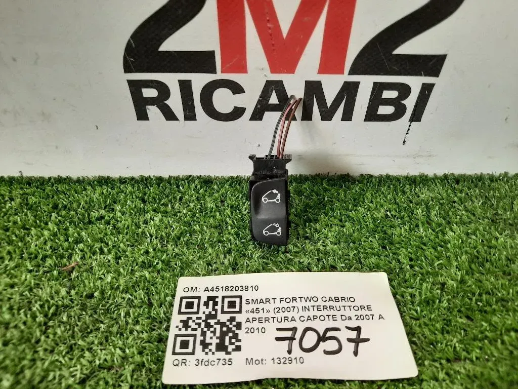 Interruttore Apertura Capote A4518203810 APERTURA CAPOTE Smart Fortwo Cabrio 451 2007