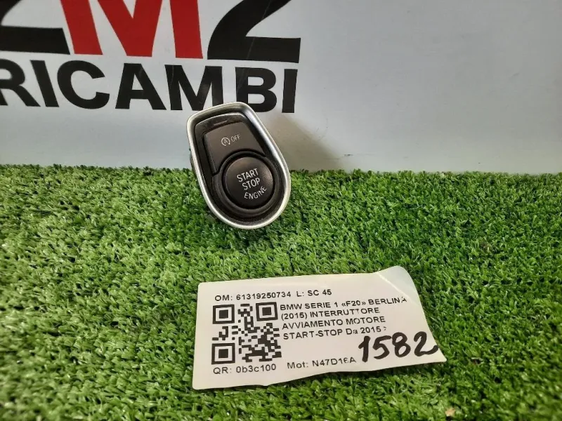 Interruttore Avviamento Motore Start-stop 61319250734 Bmw Serie 1 F20 Berlina 2015