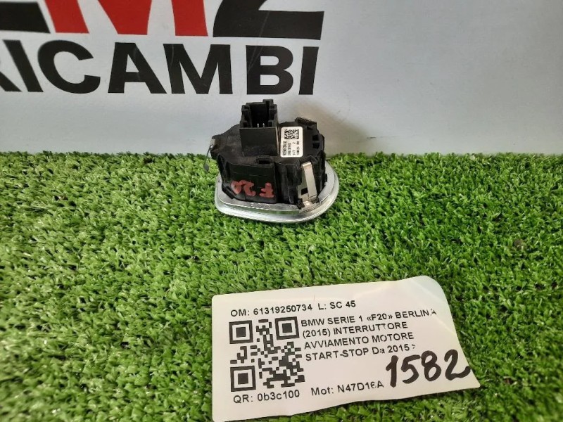 Interruttore Avviamento Motore Start-stop 61319250734 Bmw Serie 1 F20 Berlina 2015