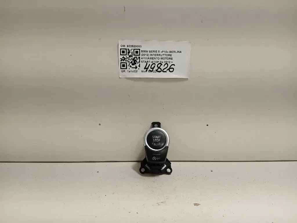Interruttore Avviamento Motore Start-stop 922523003 Bmw Serie 5 F10 Berlina 2012