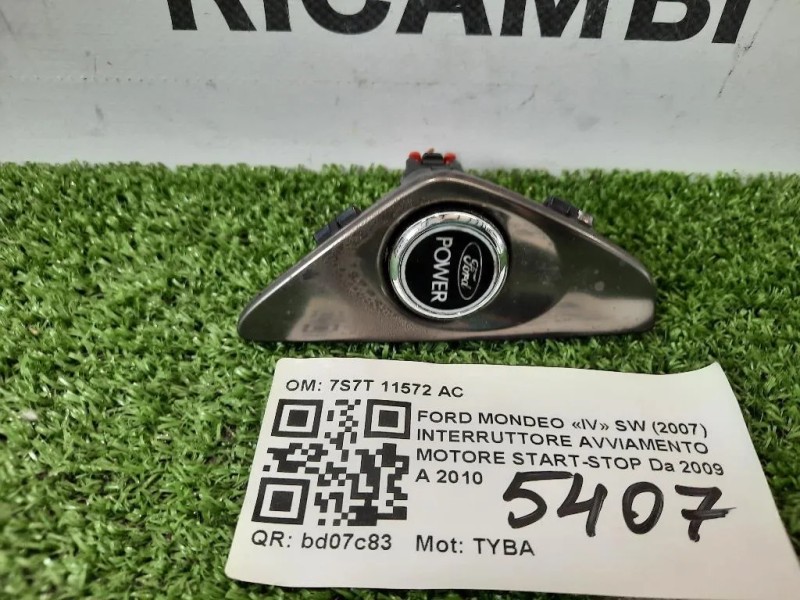 Interruttore Avviamento Motore Start-stop 7S7T 11572 AC Ford Mondeo IV SW 2007