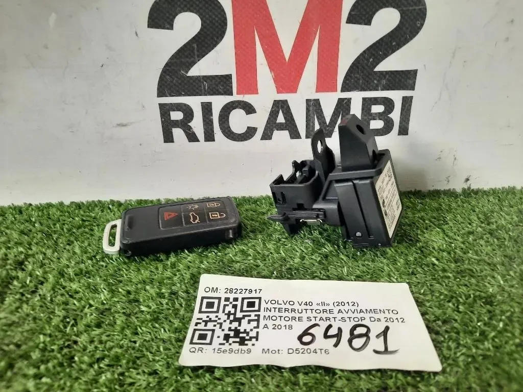 Interruttore Avviamento Motore Start-stop 28227917 Volvo V40 II 2012