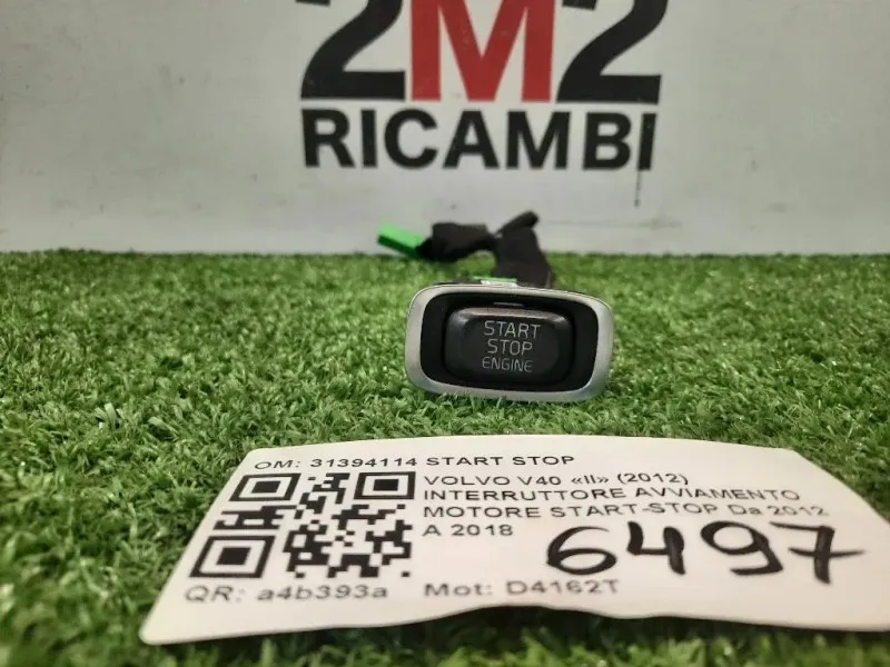 Interruttore Avviamento Motore Start-stop 31394114 START STOP Volvo V40 II 2012