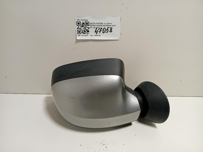Retrovisore Esterno ANT DX 5 FILI SPECCHIO VETRO SPECCHIETTO Dacia Duster I 2014