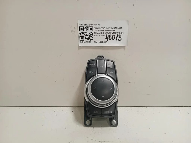 Interruttore Comando Multifunzione 6582 9490067-01 Bmw Serie 1 F21 Berlina 2012