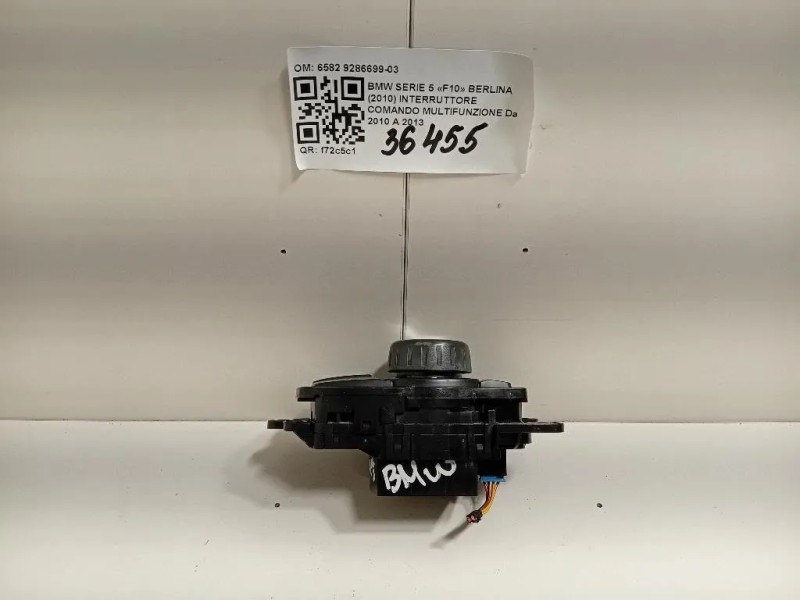 Interruttore Comando Multifunzione 6582 9286699-03 Bmw Serie 5 F10 Berlina 2010