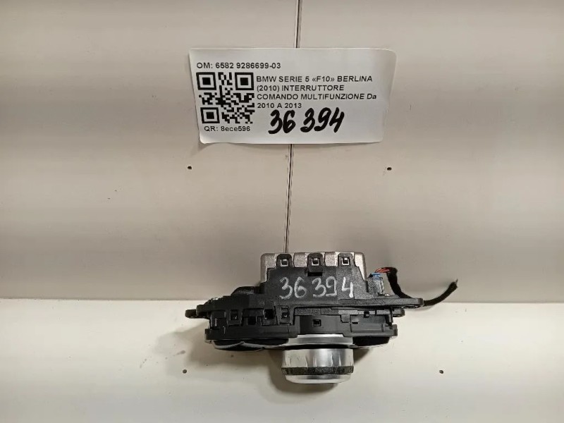 Interruttore Comando Multifunzione 6582 9286699-03 Bmw Serie 5 F10 Berlina 2010