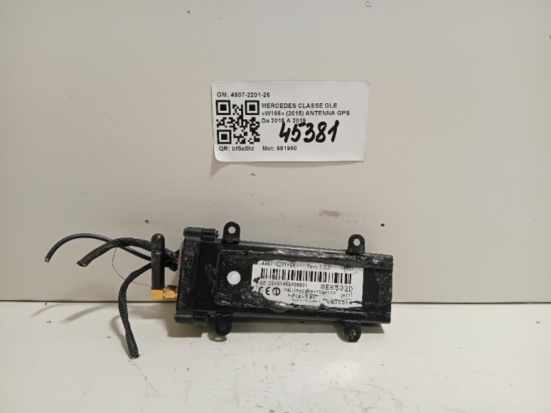 Antenna GPS 4907-2201-26 Mercedes Classe GLE W166 2015