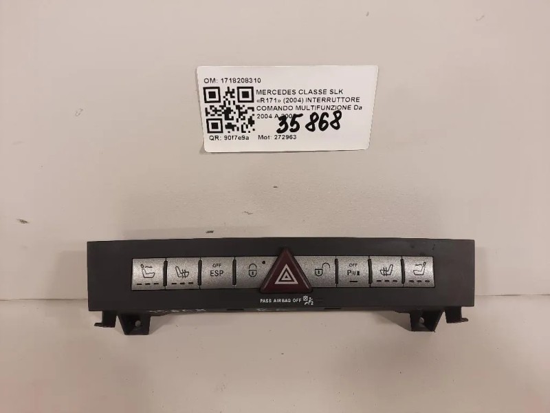 Interruttore Comando Multifunzione 1718208310 Mercedes Classe SLK R171 2004