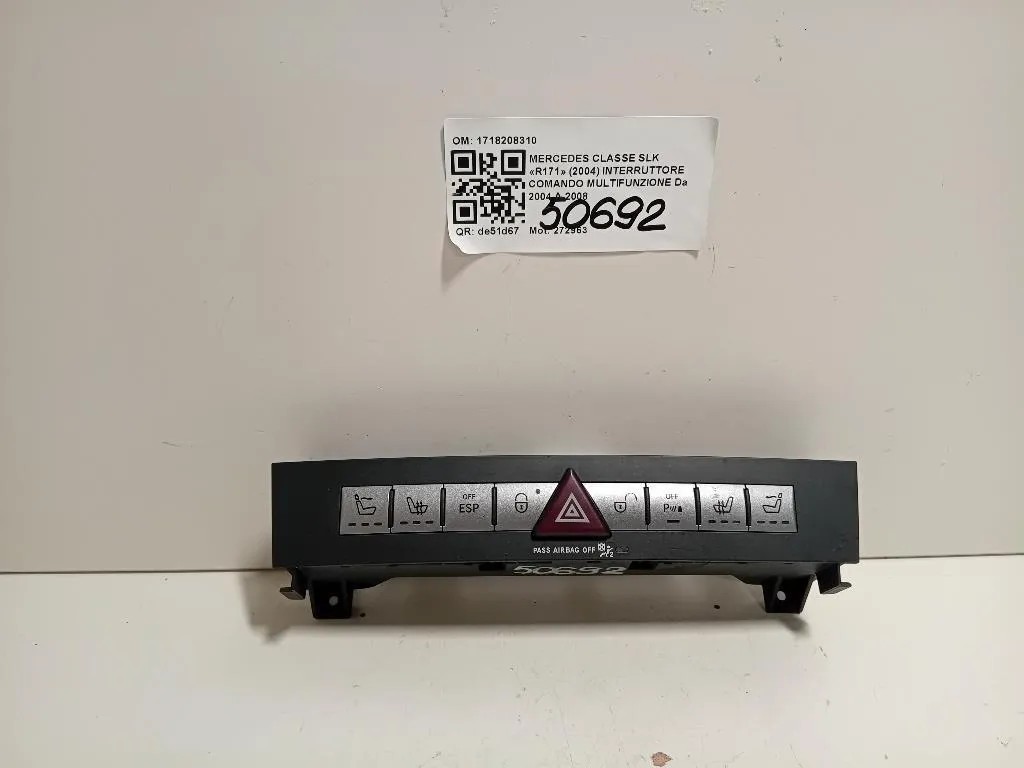 Interruttore Comando Multifunzione 1718208310 Mercedes Classe SLK R171 2004