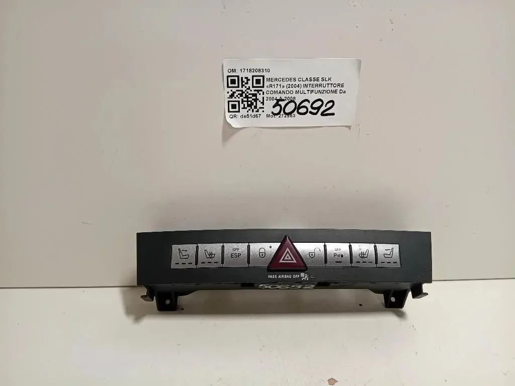 Interruttore Comando Multifunzione 1718208310 Mercedes Classe SLK R171 2004