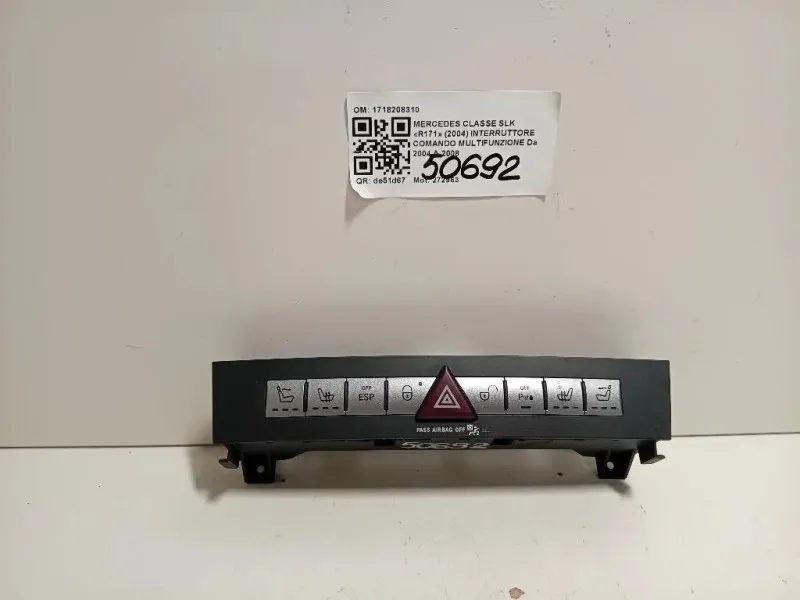 Interruttore Comando Multifunzione 1718208310 Mercedes Classe SLK R171 2004