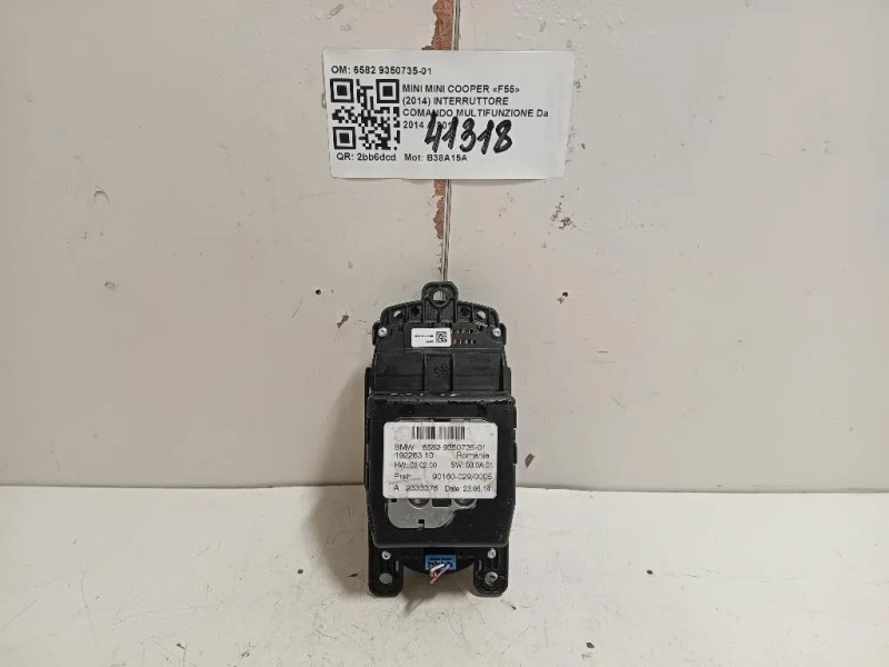Interruttore Comando Multifunzione 6582 9350735-01 Mini MINI Cooper F55 2014