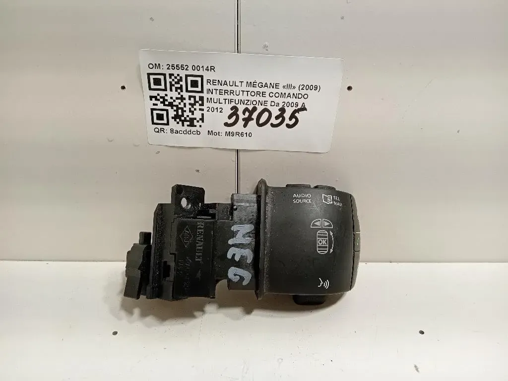Interruttore Comando Multifunzione 25552 0014R Renault Mégane III 2009